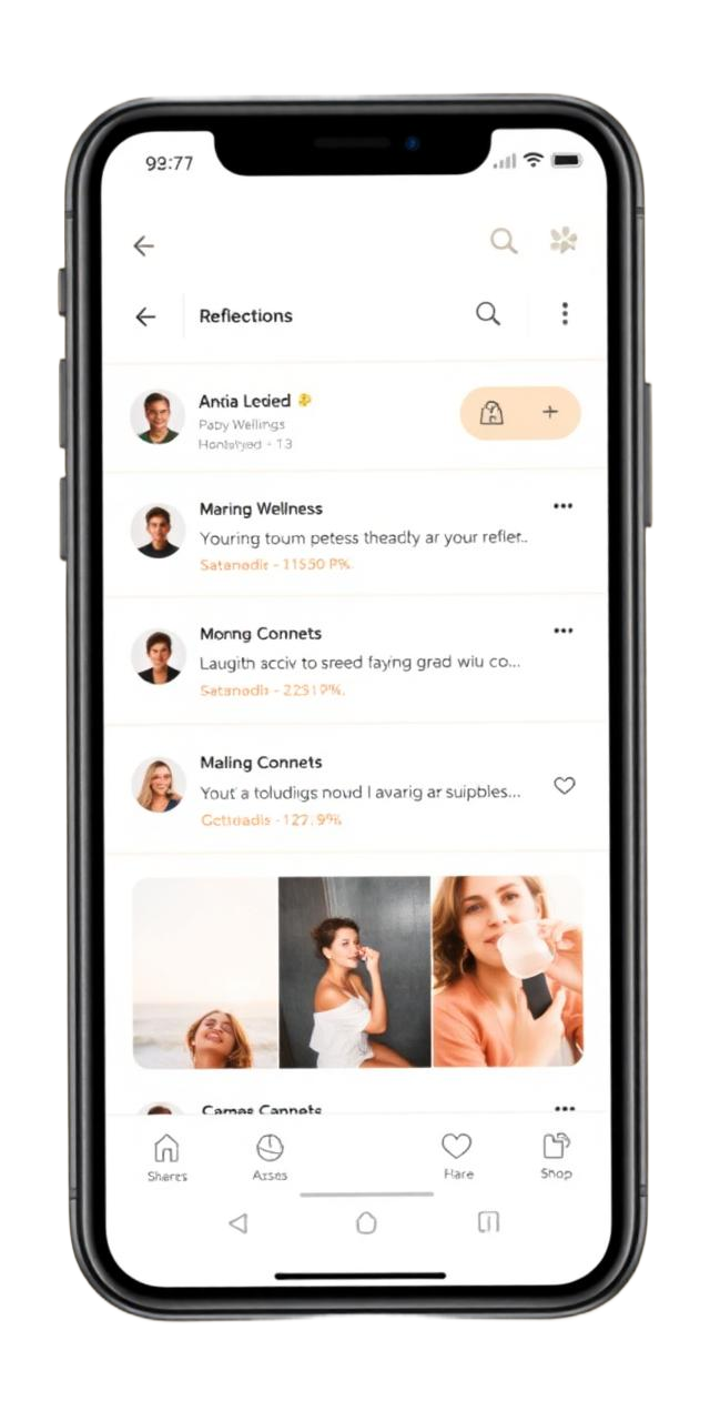 Tela do app — Comunidade